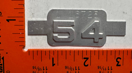 1954 Montana #1-16725 Passenger License Plate Date Tab