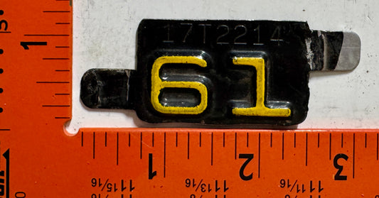 1961 Montana #17T2214 Truck License Plate Date Tab