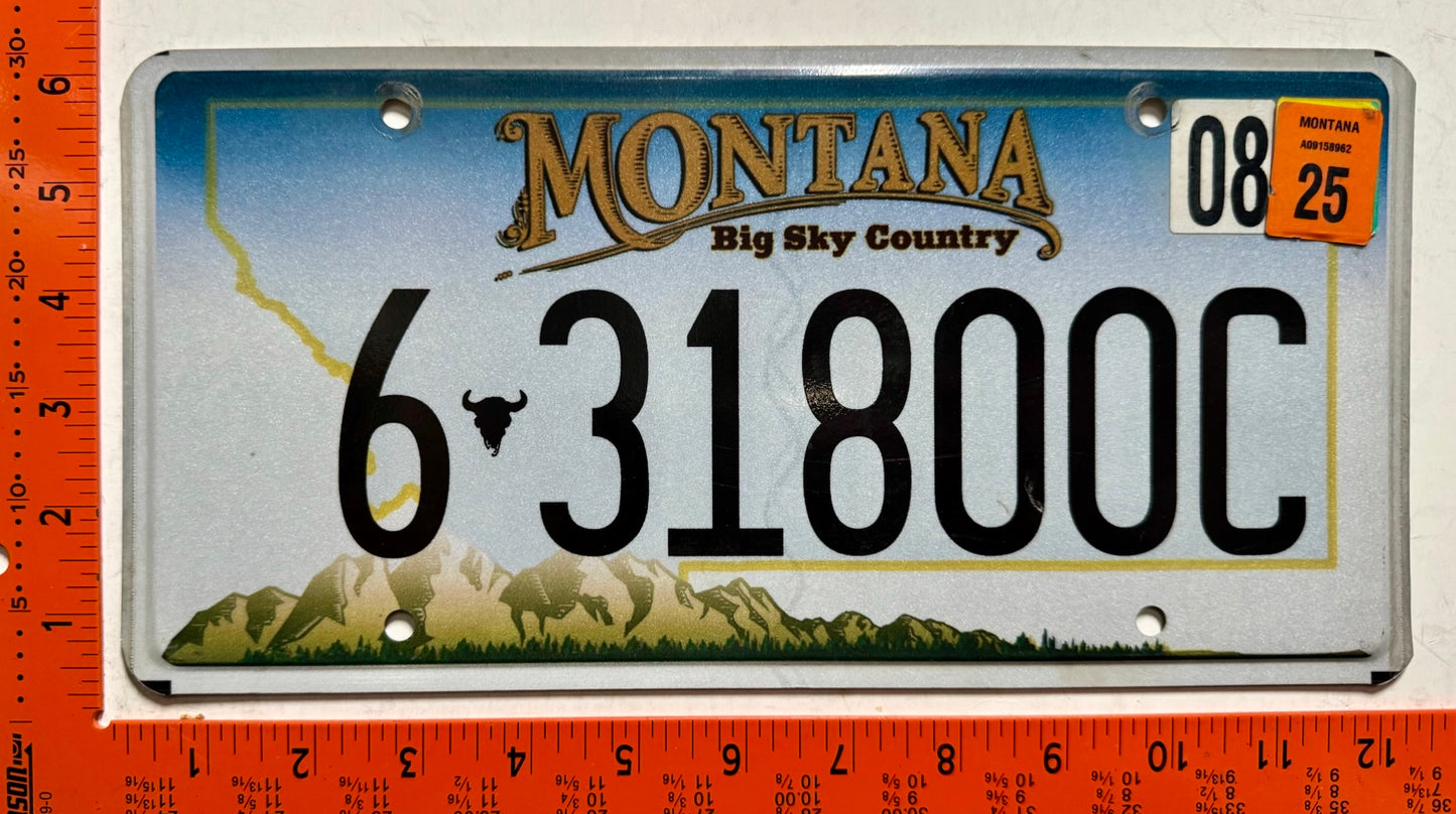 2025 Montana #6-31800C Passenger License Plate