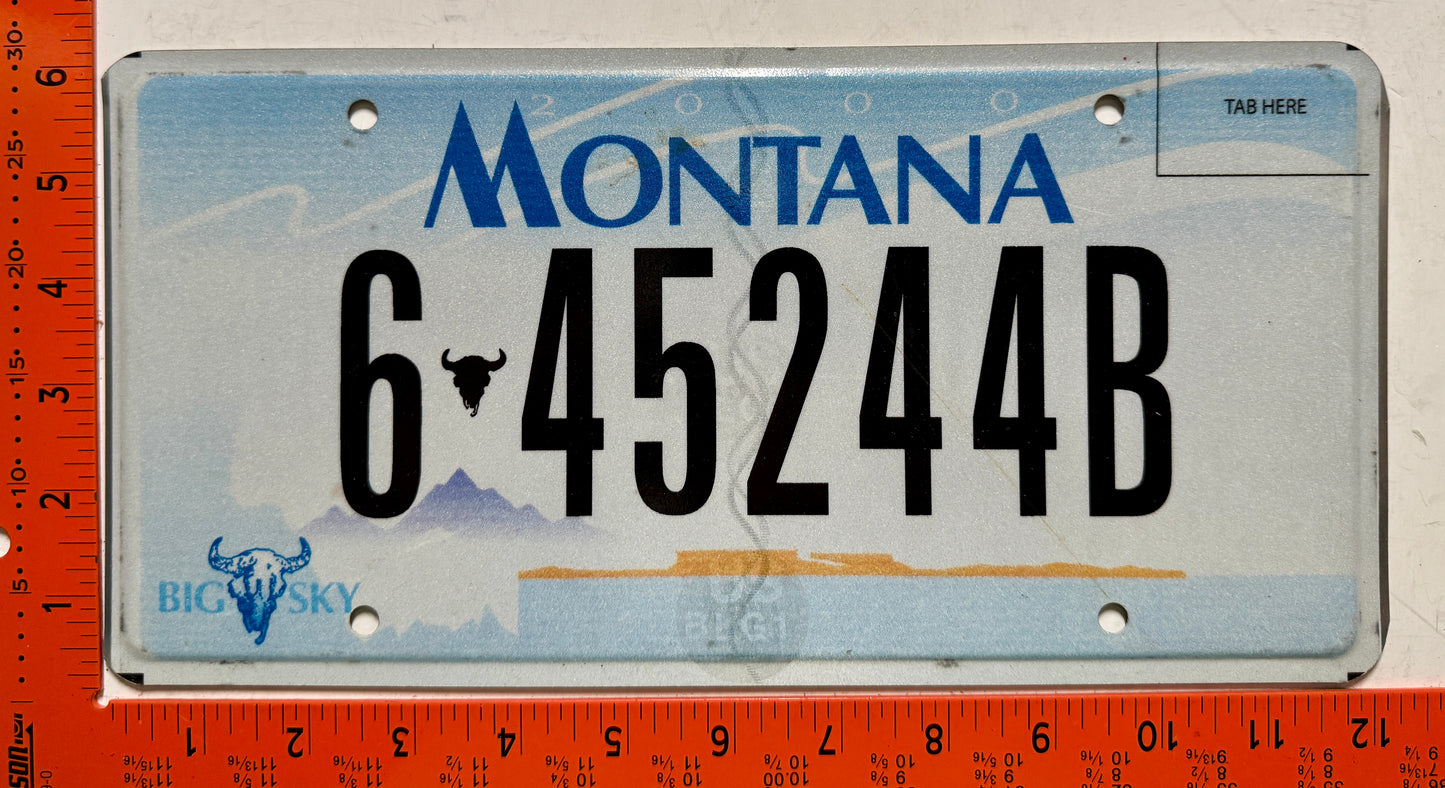 undated Montana #6-45244B Passenger License Plate