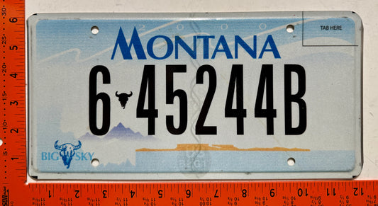 undated Montana #6-45244B Passenger License Plate