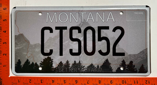 undated Montana #CTS052 Better The Farm License Plate