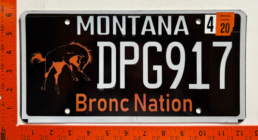 2020 Montana #DPG917 Bronc Nation License Plate