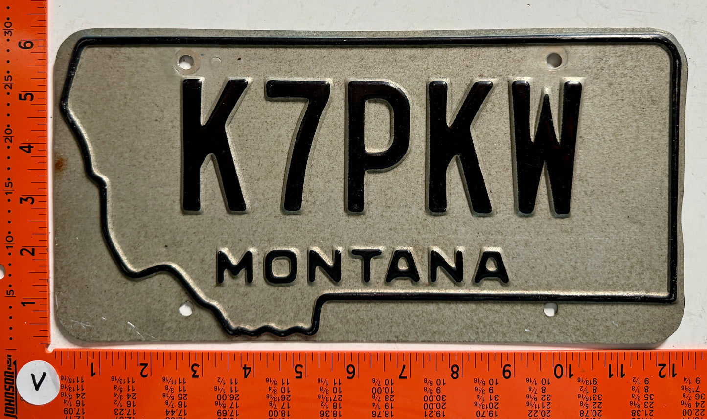 1963 Montana #K7PKW Amateur Radio License Plate