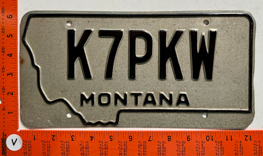 1963 Montana #K7PKW Amateur Radio License Plate