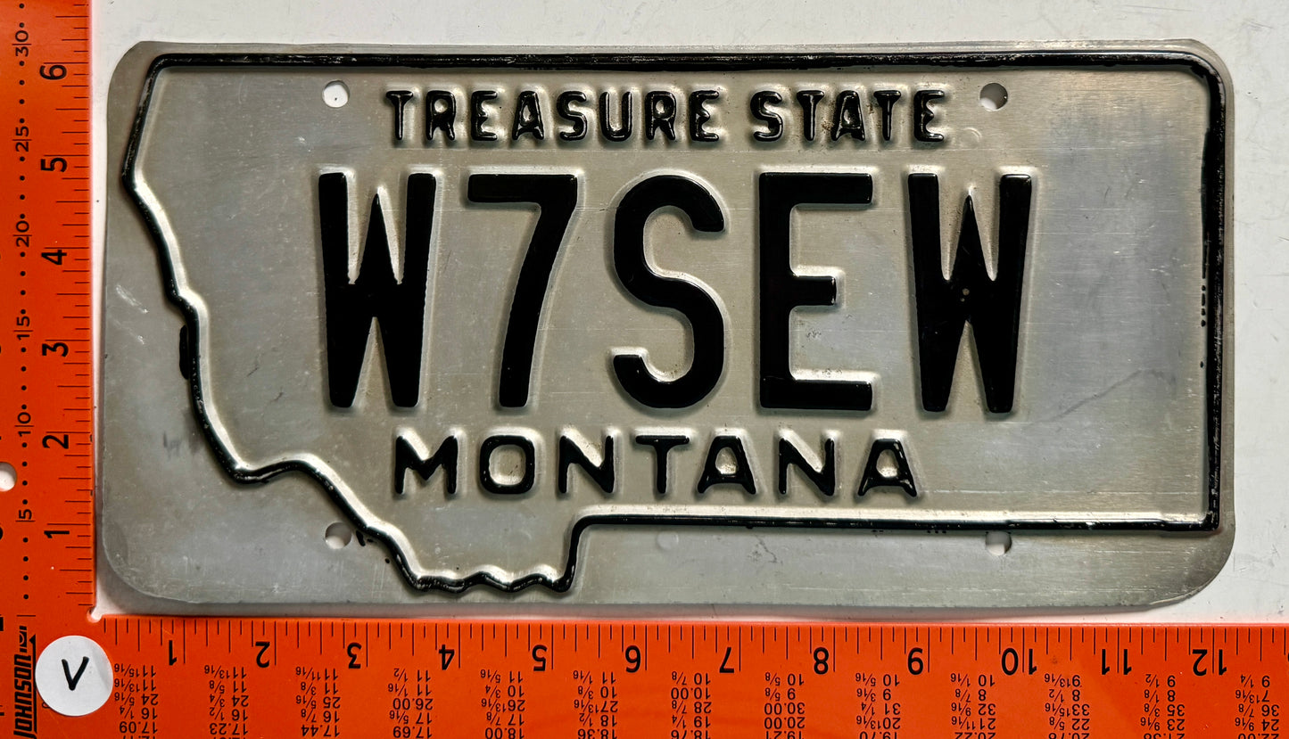 1963 Montana #W7SEW Amateur Radio License Plate