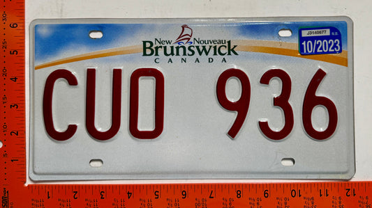 2023 New Brunswick #CUO 936 Commercial License Plate