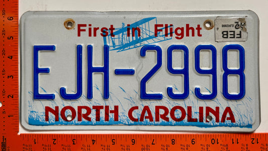 2022 North Carolina #EJH-2998 Passenger License Plate