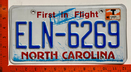 2017T North Carolina #ELN-6269 Passenger License Plate