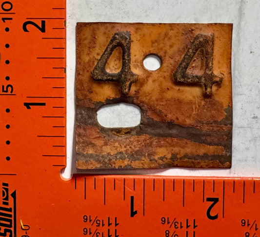 1944 Nebraska Passenger License Plate Date Tab