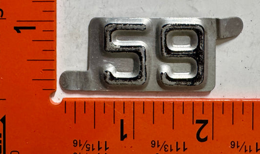 1959 Nebraska Passenger License Plate Date Tab