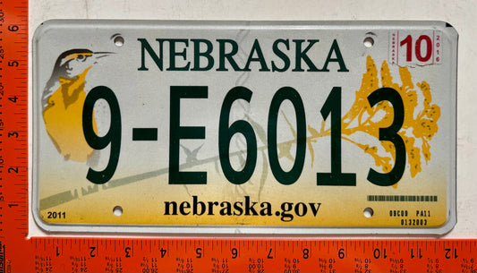 2016 Nebraska #9-E6013 Passenger License Plate