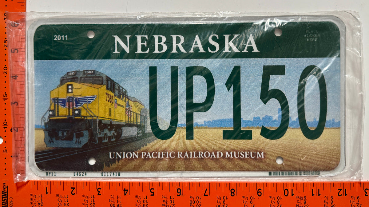 2011 Nebraska #UP150 Union Pacific Museum Sample License Plate