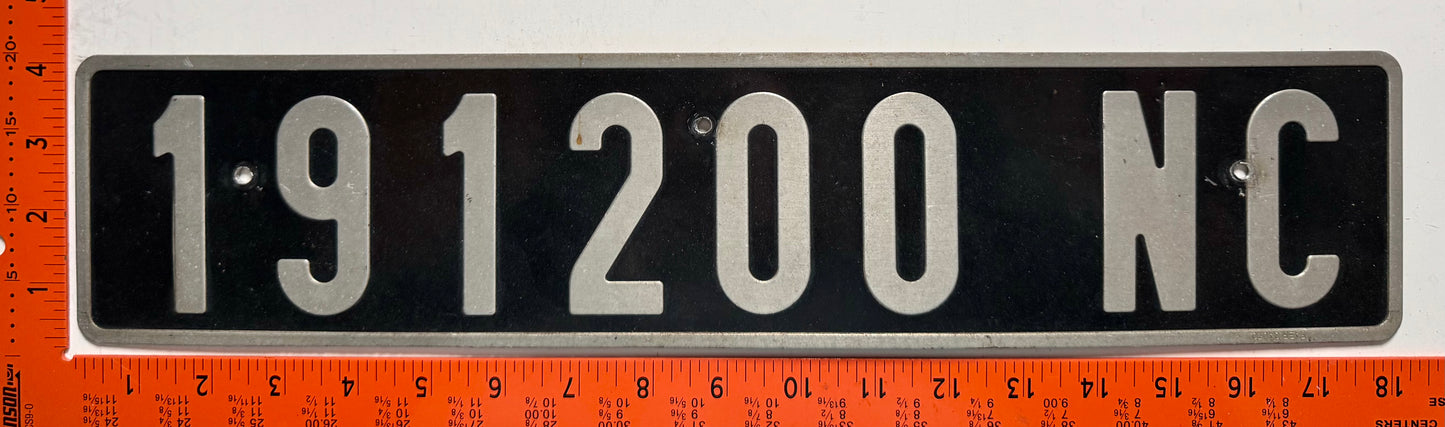 undated New Caledonia #191200 NC Passenger License Plate