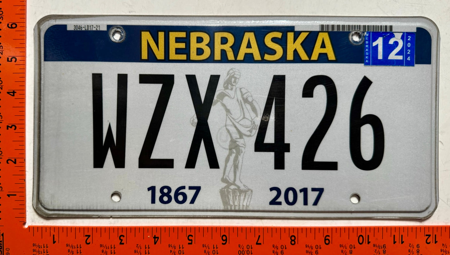 2024 Nebraska #WZX 426 Passenger License Plate
