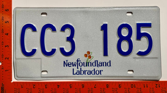 undated Newfoundland #CC3 185 Commercial License Plate