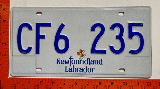 undated Newfoundland #CF6 235 Commercial License Plate