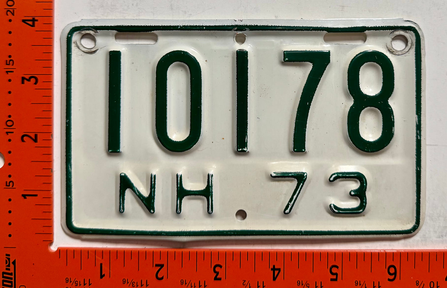 1973 New Hampshire #10178 Motorcycle License Plate