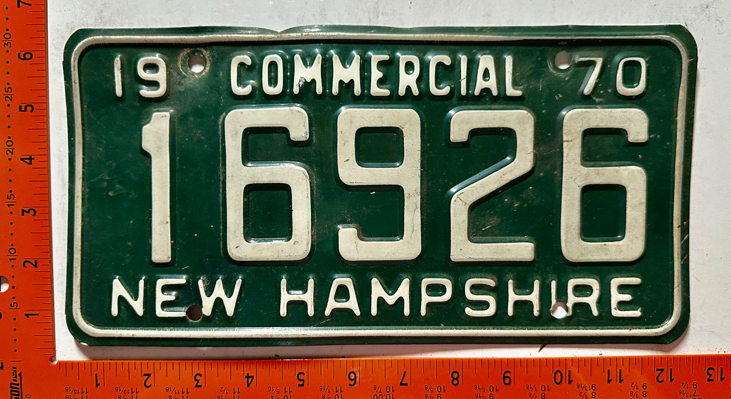 1970 New Hampshire #16926 Commercial License Plate