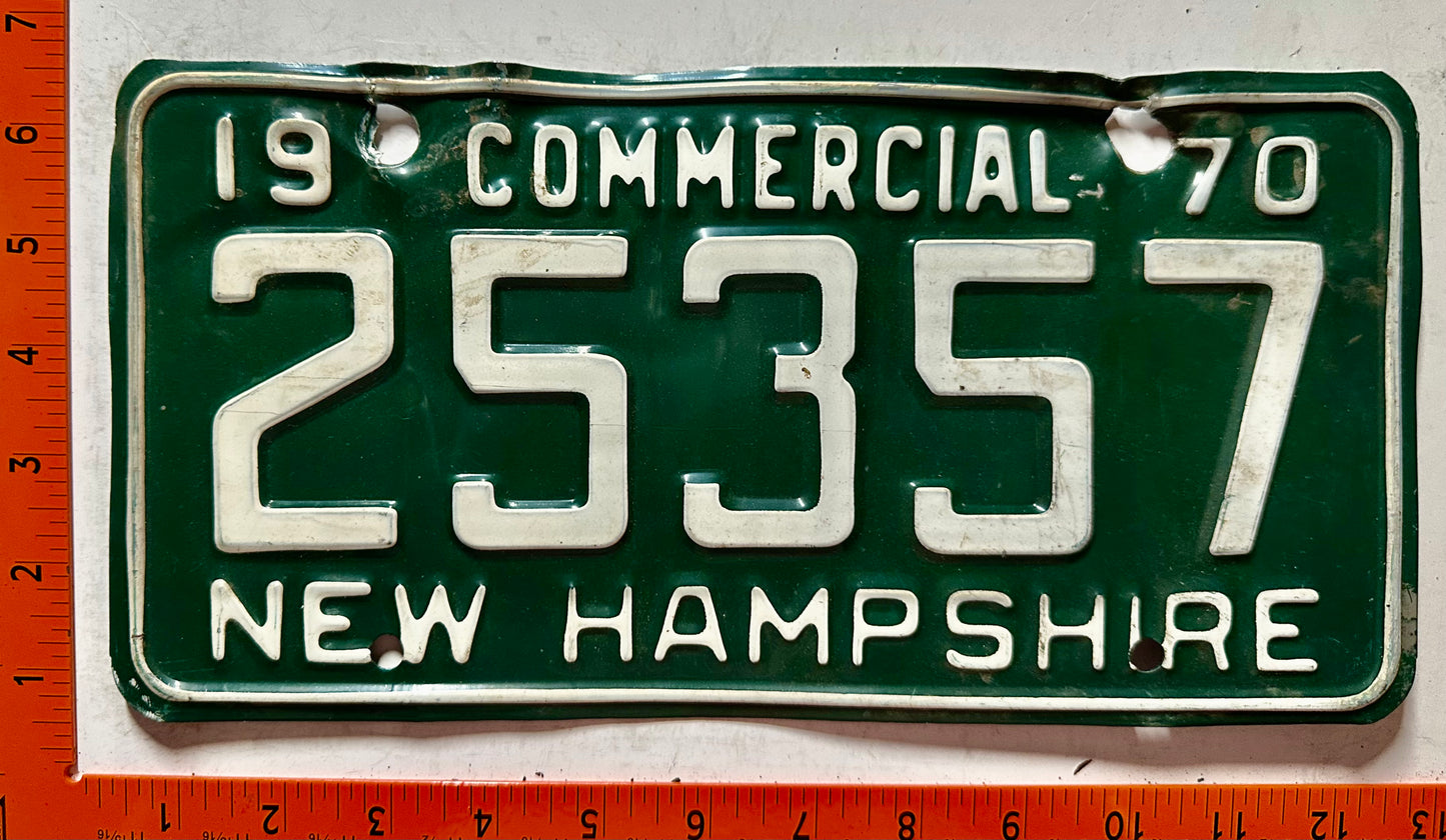 1970 New Hampshire #25357 Commercial License Plate