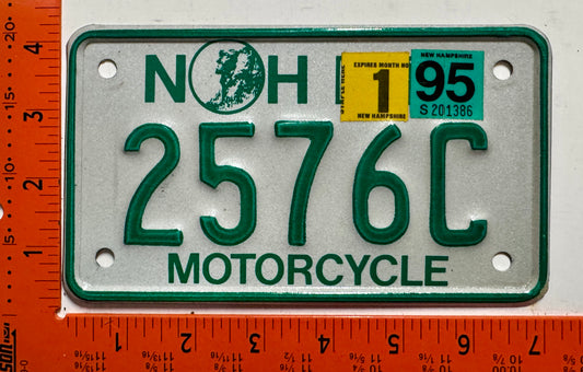 1995 New Hampshire #2576C Motorcycle License Plate