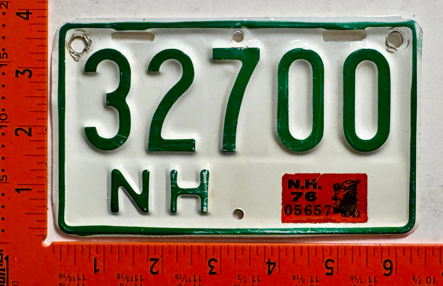 1976 New Hampshire #32700 Motorcycle License Plate