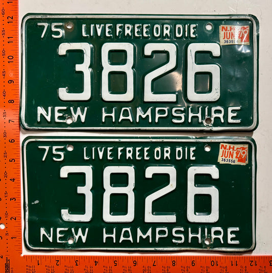 1979 New Hampshire #3856 Passenger License Plate (Pair)