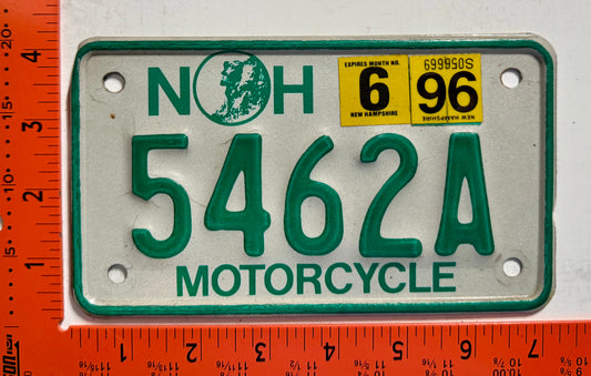 1996 New Hampshire #5462A Motorcycle License Plate