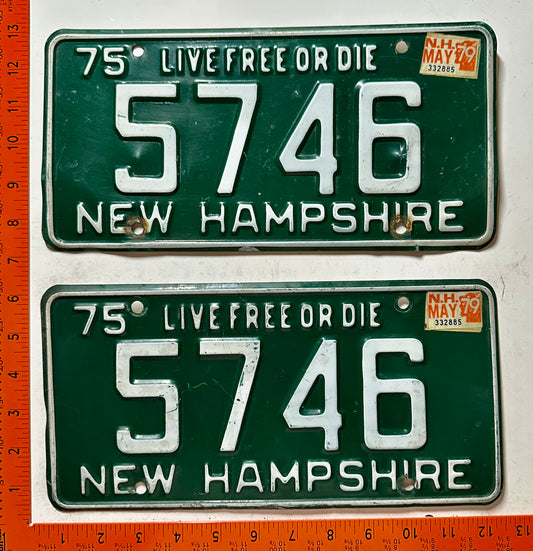 1979 New Hampshire #5746 Passenger License Plate (Pair)