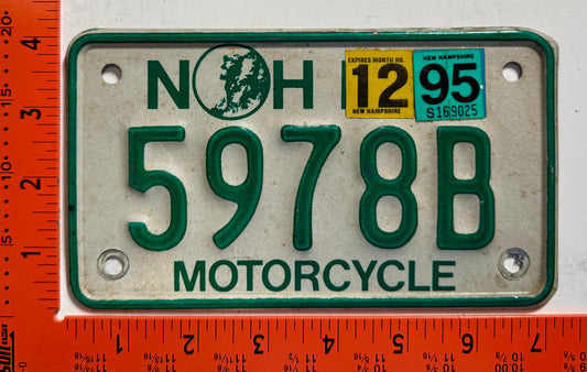1995 New Hampshire #5978B Motorcycle License Plate