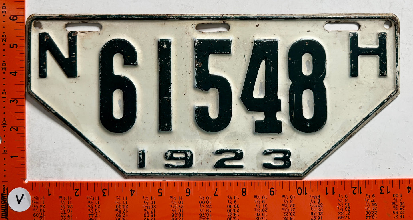 1923 New Hampshire #61548 Non-Resident License Plate