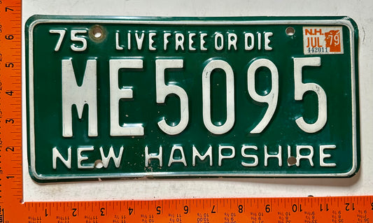 1979 New Hampshire #ME5095 Passenger License Plate