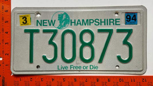 1994 New Hampshire #T30873 Trailer License Plate