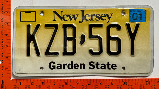 2002 New Jersey #KZB-56Y Passenger License Plate