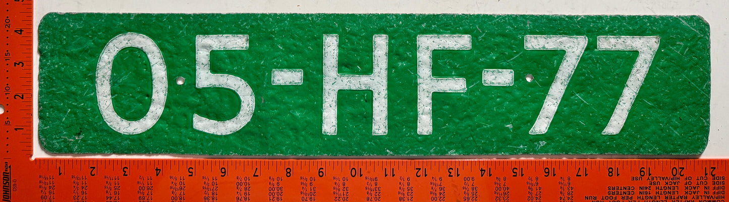 undated Netherlands #05-HF-77 Trade  License Plate