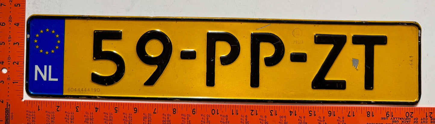 2000 series Netherlands #59-PP-ZT Passenger License Plate