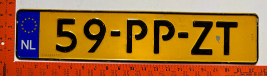 2000 series Netherlands #59-PP-ZT Passenger License Plate