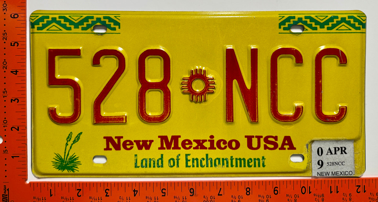 2009 New Mexico #528 NCC Passenger License Plate