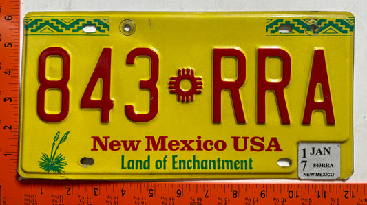 2017 New Mexico #813 RRA Passenger License Plate