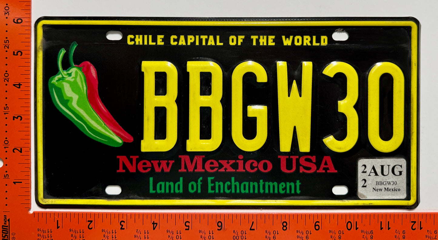 2022 New Mexico #BBGW30 Passenger Chile Pepper License Plate