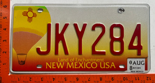 2008 New Mexico #JKY284 Passenger License Plate