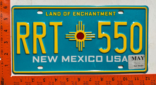 undated New Mexico #RRT 550 Passenger License Plate