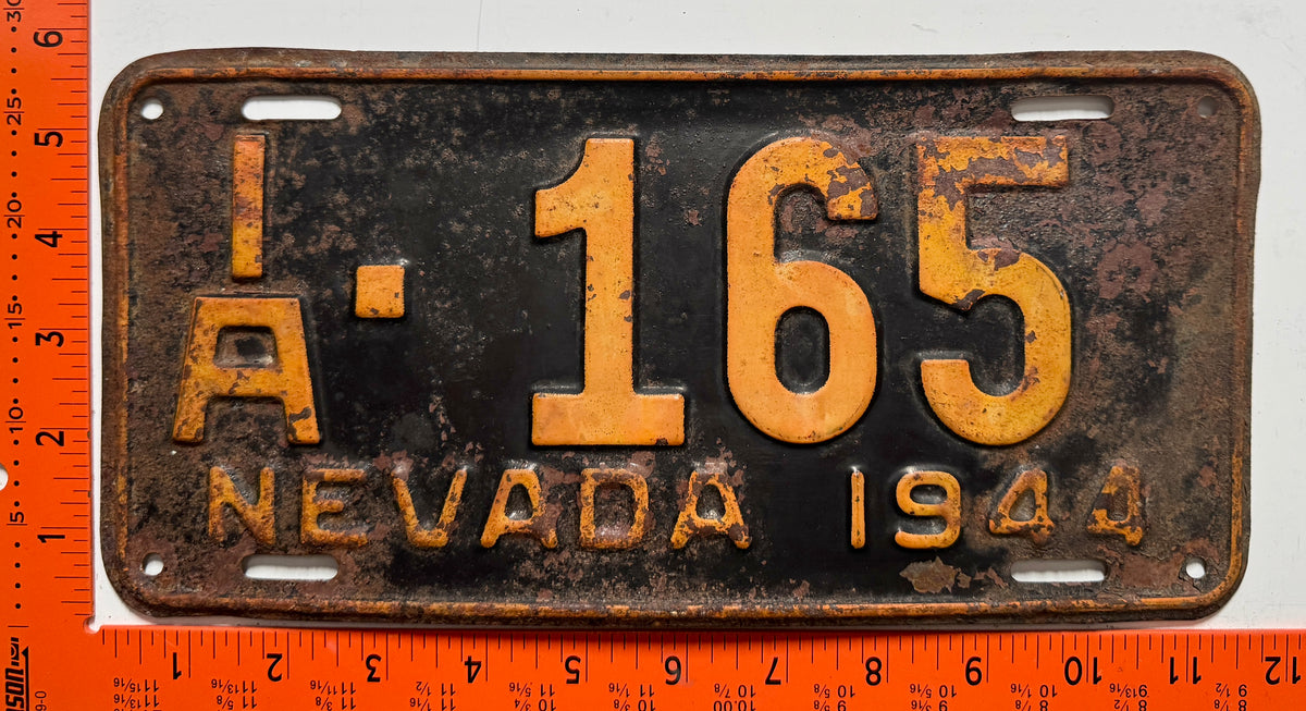 1944 Nevada #I-A-165 Interstate Carrier License Plate