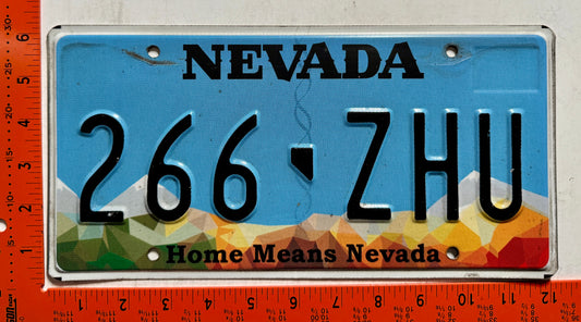 undated Nevada #266-ZHU Passenger License Plate