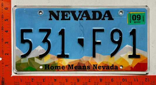 2020 Nevada #531-F91 Passenger License Plate