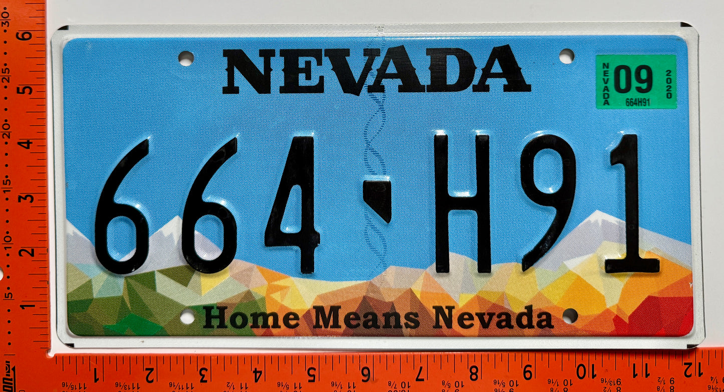 2020 Nevada #664-H91 Passenger License Plate
