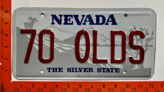 undated Nevada #70 OLDS Souvenir License Plate