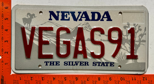 undated Nevada #VEGAS91 Souvenir Vanity License Plate
