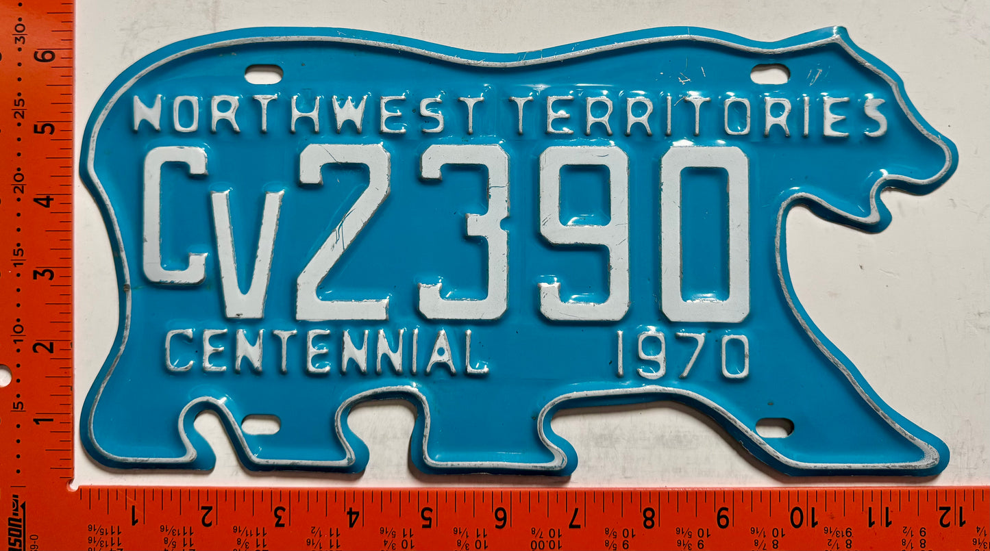 1970 Northwest Territories #CV2390 Commercial License Plate