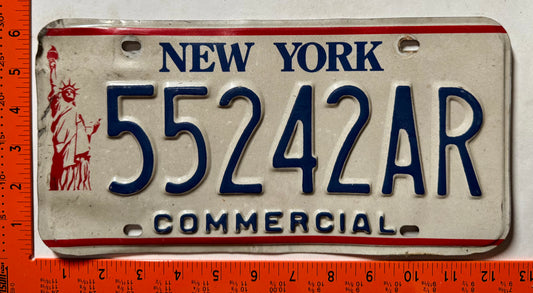 1986 base New York #55242AR Commercial License Plate